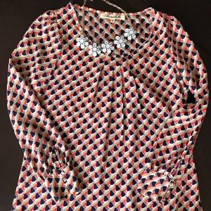 Francesca’s Collection Top and statement necklace